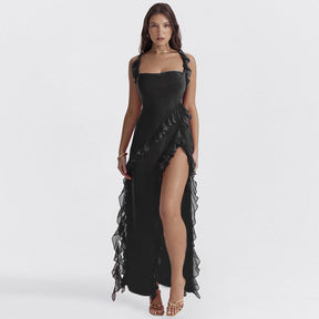 MARIE-CALEY Ruffle Maxi Dress