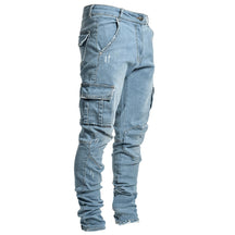 Ultra stretch casual jeans with multiple pockets