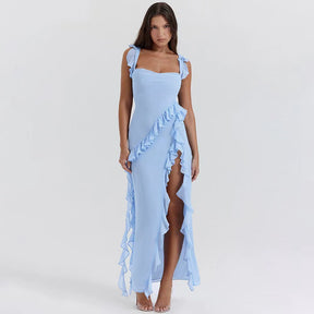 MARIE-CALEY Ruffle Maxi Dress