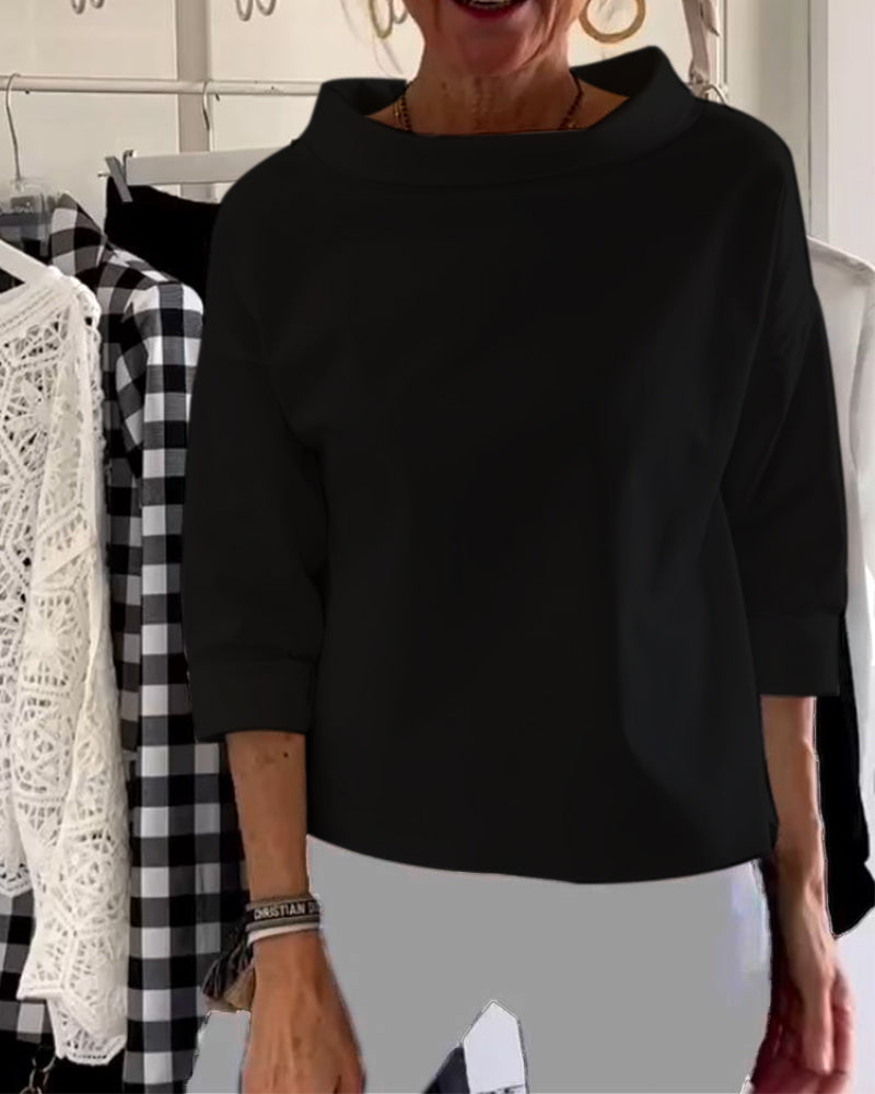 MARIE-CALEY Cowl Neck Blouse