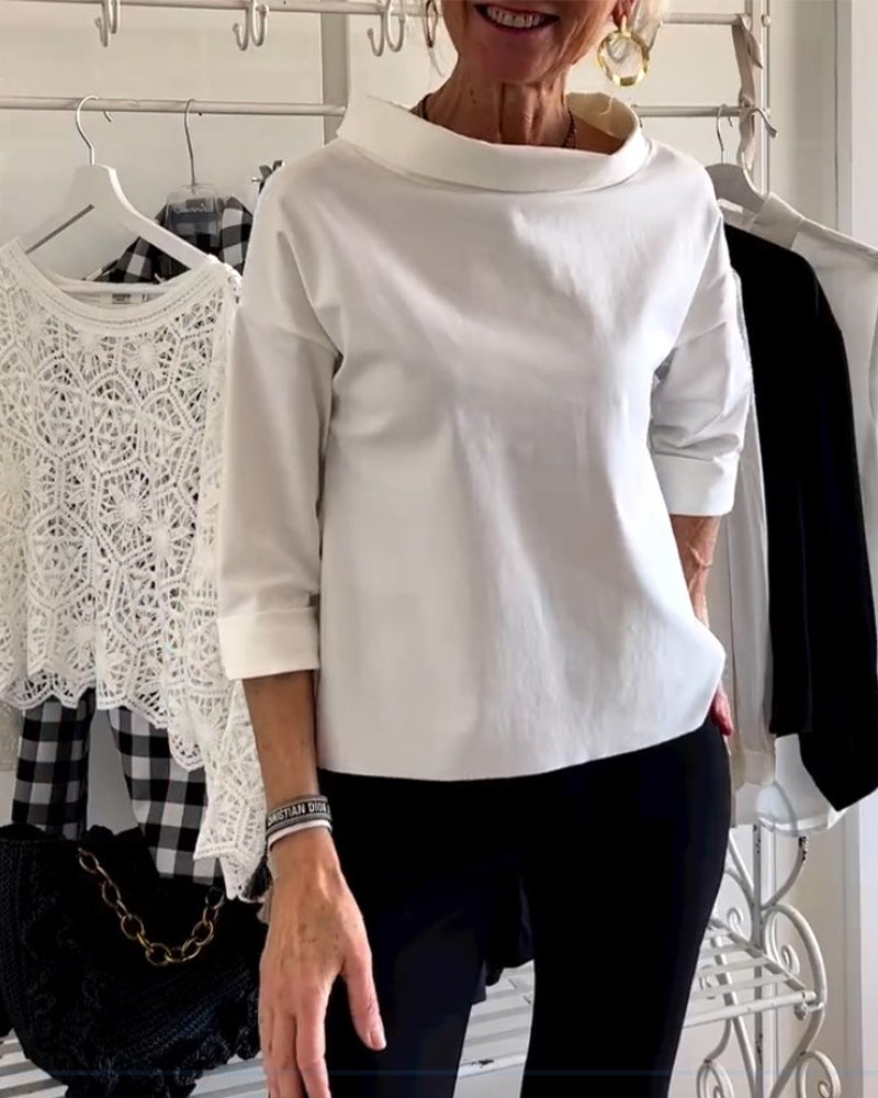 MARIE-CALEY Cowl Neck Blouse