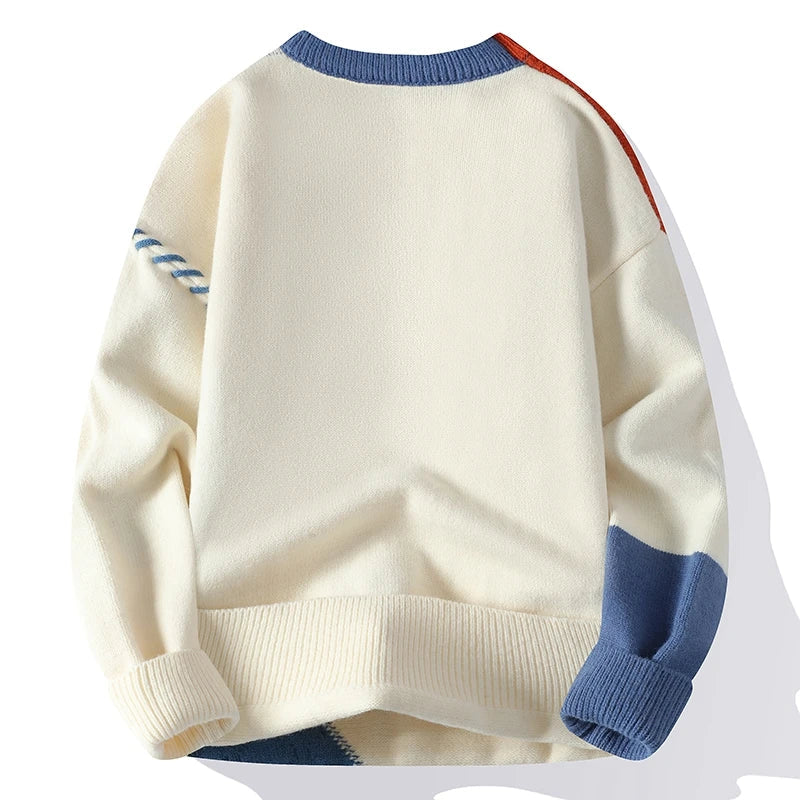 Patchwork Crewneck Sweater