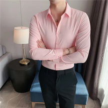 Premium Muscle Fit Solid Color Dress Shirt