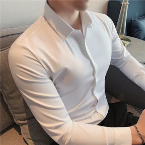 Slim Fit Stretch Casual Shirt