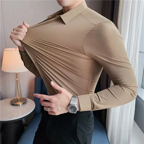 Slim Fit Stretch Casual Shirt