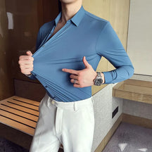 Slim Fit Stretch Casual Shirt