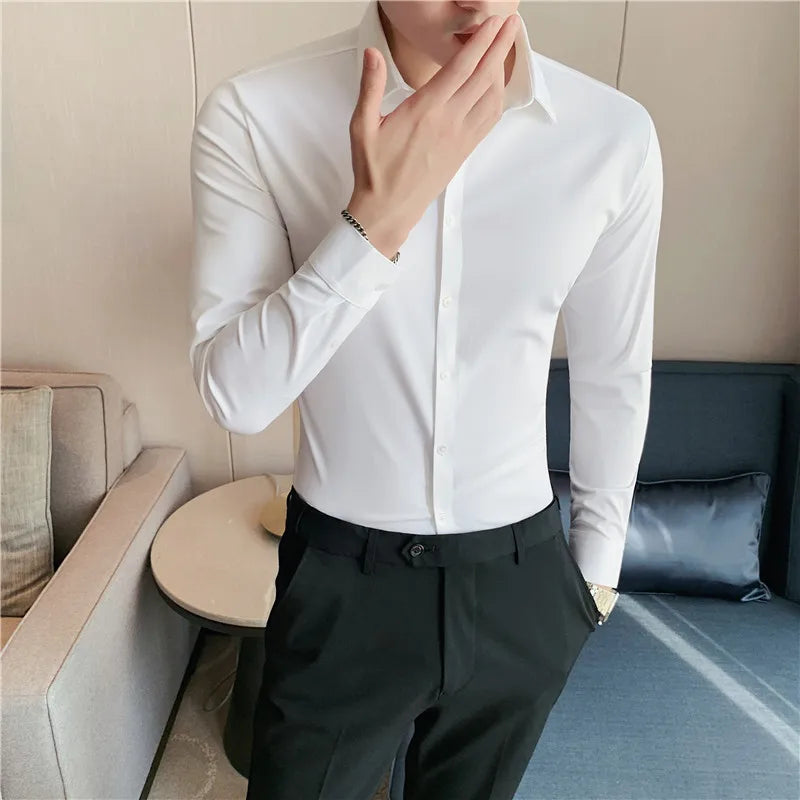 Slim Fit Stretch Casual Shirt