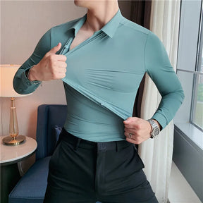 Slim Fit Stretch Casual Shirt