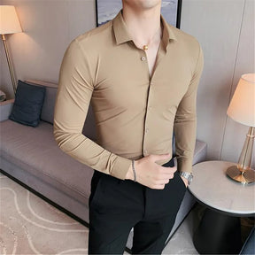 Slim Fit Stretch Casual Shirt