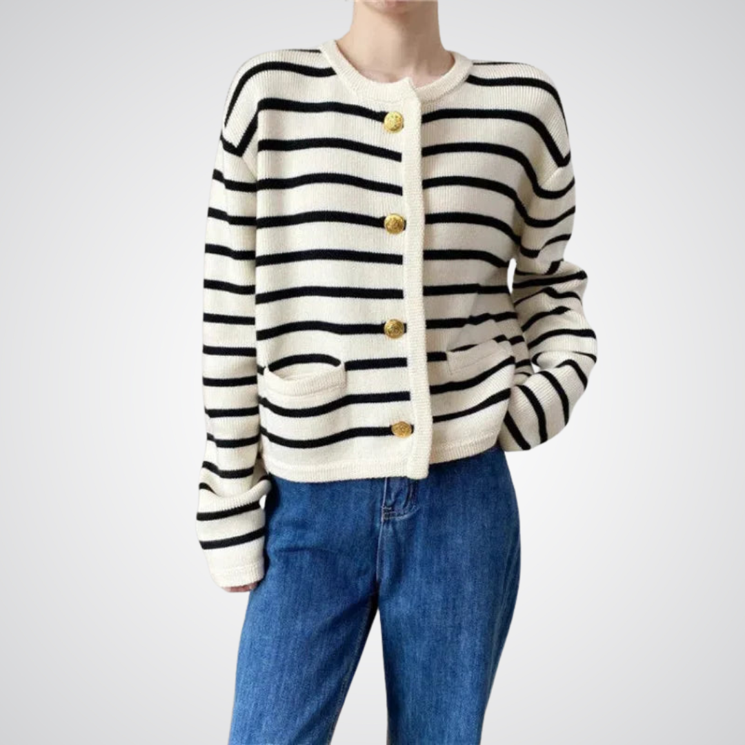 Maritime Charm Striped Cardigan