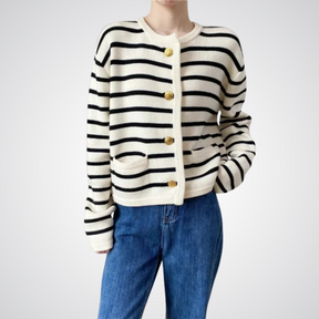 Maritime Charm Striped Cardigan