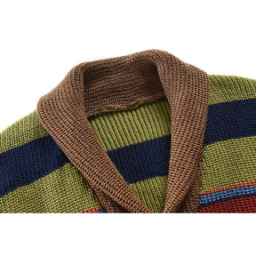 CHÉVLIER® Colorblock Lapel Sweater Jacket