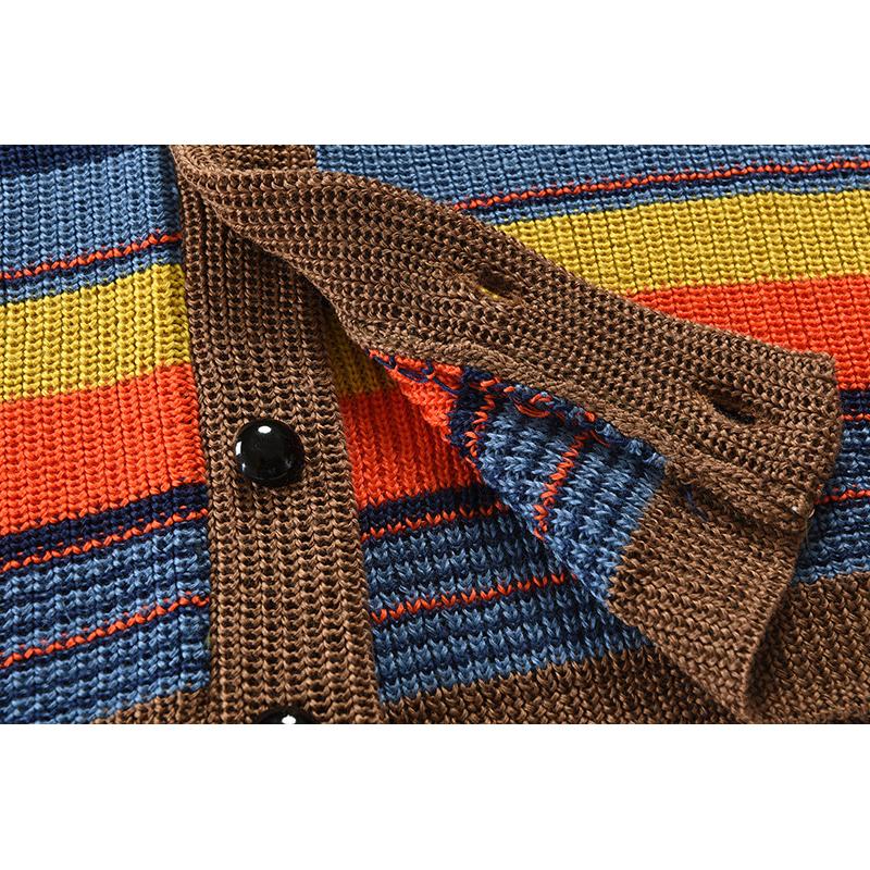 CHÉVLIER® Colorblock Lapel Sweater Jacket