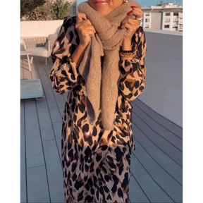 Leopard Print Wrap Dress